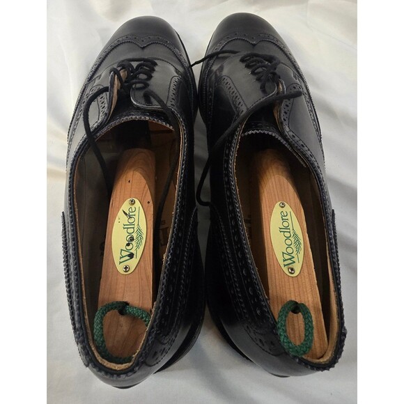 Tricker's Whitman Black Box Derby Brogues Shoes Made In England - Picture 7 of 12